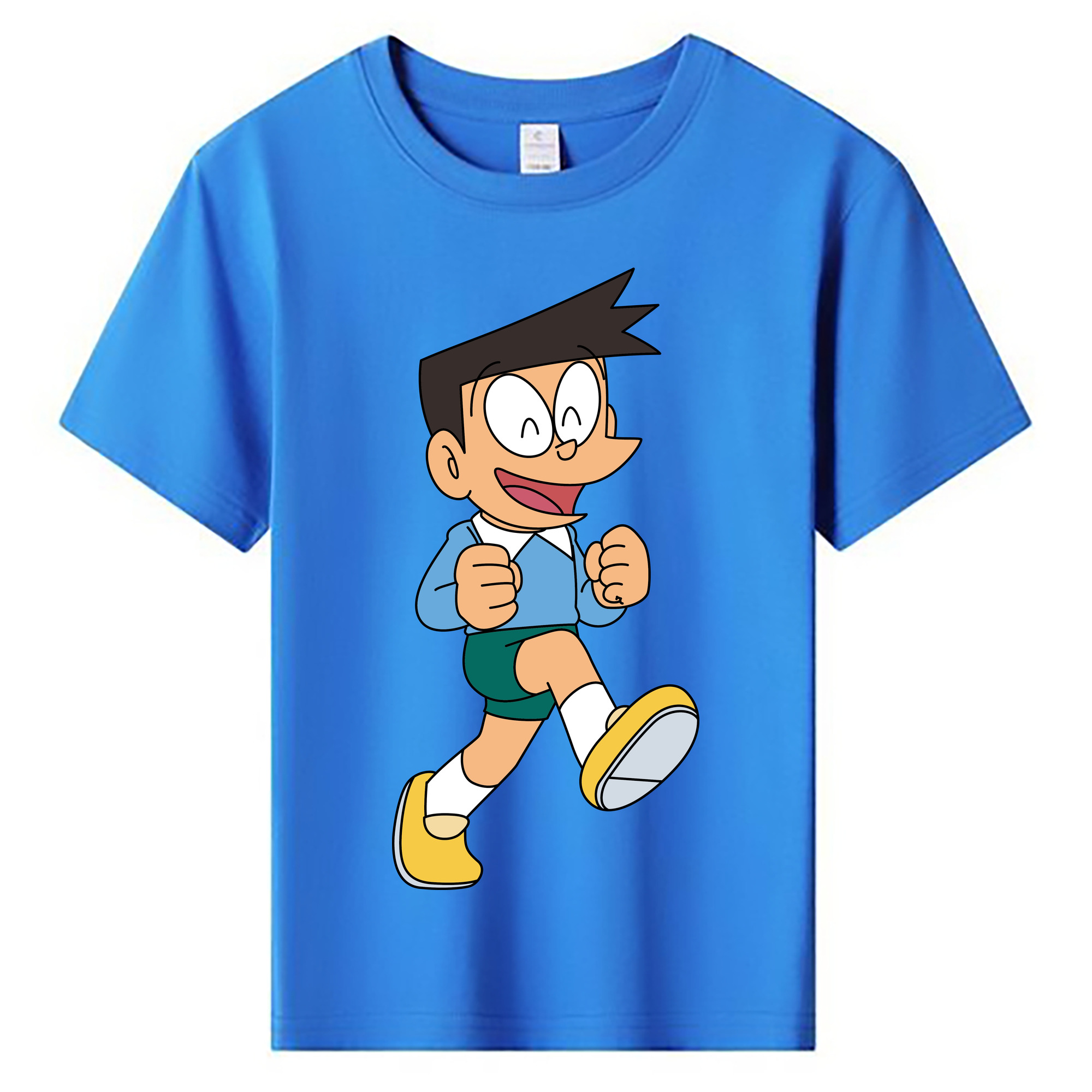 （画像用） ドラえもん 骨川 スネ夫 Doraemon Honekawa Suneo 綿100％キッズTシャツ（フロントプリント）